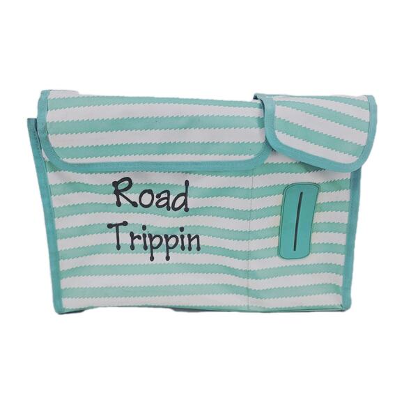 Thirty One Pack and Pull Caddy Aqua White Baby Bag for Diaper Wipes Road Trip - Picture 1 of 11